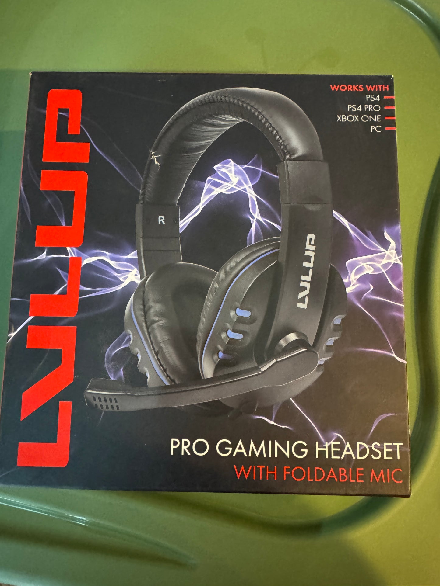 Lulup Pro Gaming Headset w/ Foldable Mic 🔥 Compatible PS4/PS4pro/XBOXone/PC NEW